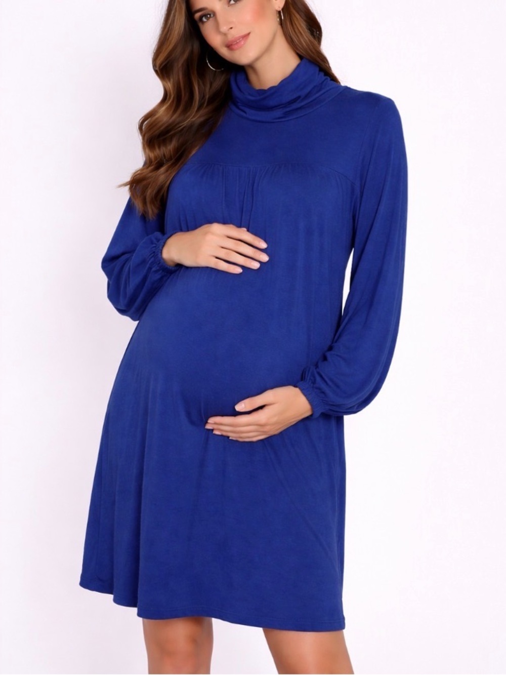 The nines by Hatch Navy blue long sleeve turtleneck dress SZ XL Maternity wear